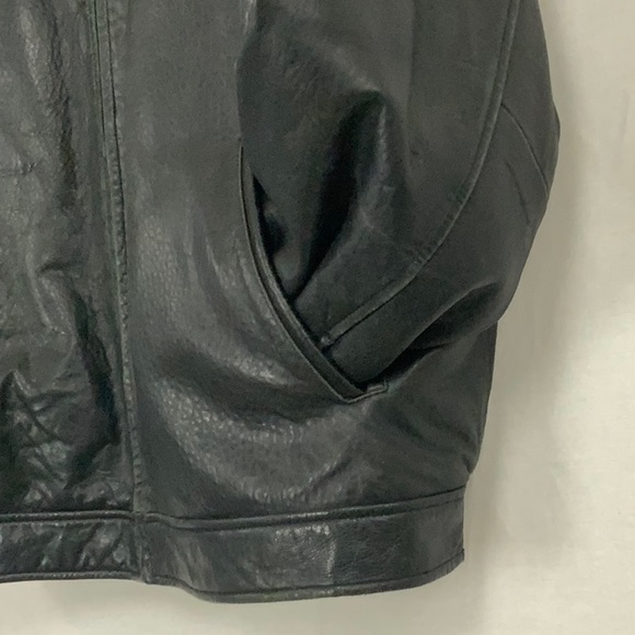 Men’s Roundtree & Yorke Black Leather Coat XL - Picture 7 of 16